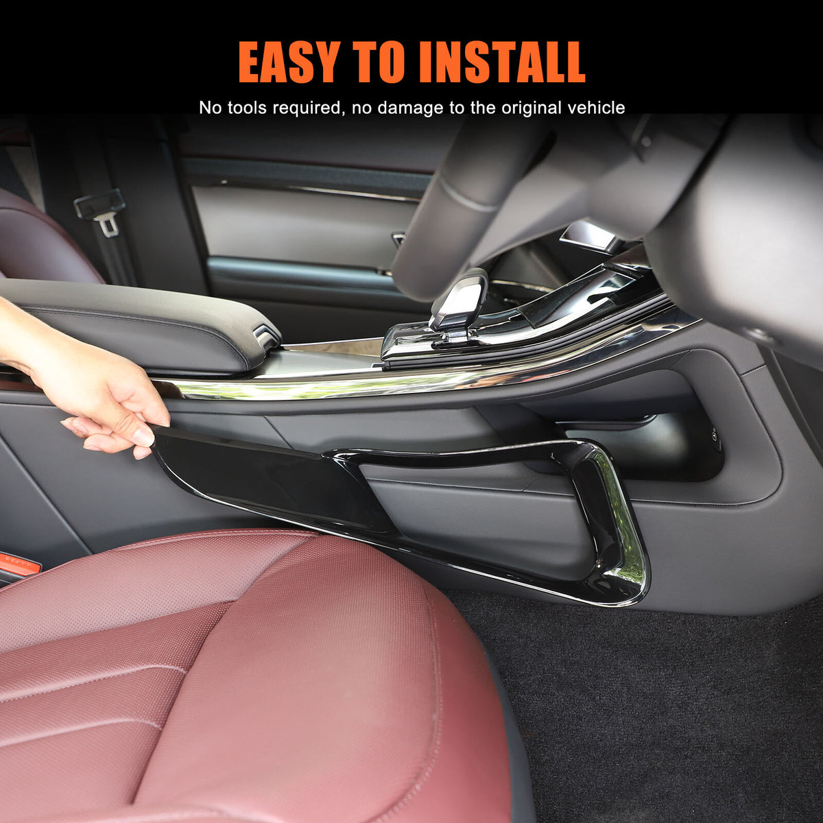 Glossy Black Center Console Gear Shift Strip Trim For Range Rover Sport 2023-24 5