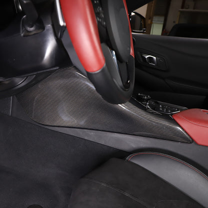 Real Carbon Fiber Center Console Left Side Panel Trim Cover FOR Supra 2019-2024 14