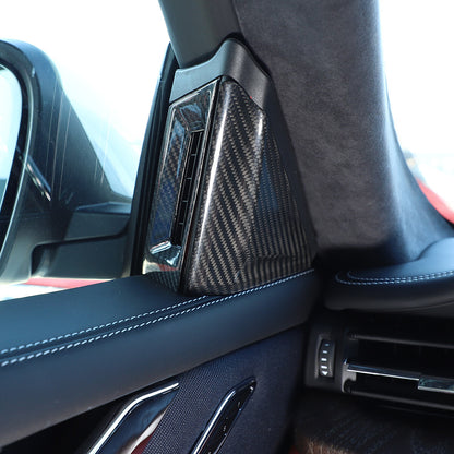 Real carbon fiber For Maserati Ghibli 2014-2022 Inner A-pillar horn cover trim 7
