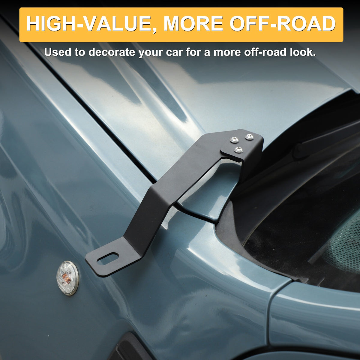 Carbon Steel Hood Light Mount Bracket Holder For Ford Maverick 2022+ US 3