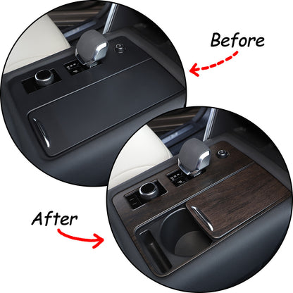 Oak Grain Center Gear Shift Cover Trim for Land Rover Discovery 5 2020-21 4