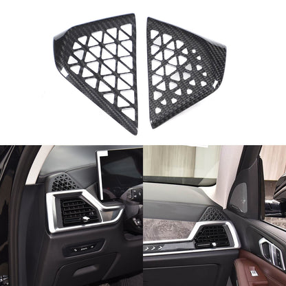 Real Carbon Fiber Dashboard Vent Trim Frame For BMW X5 G05 X6 G06 X7 G07 2023+ 2