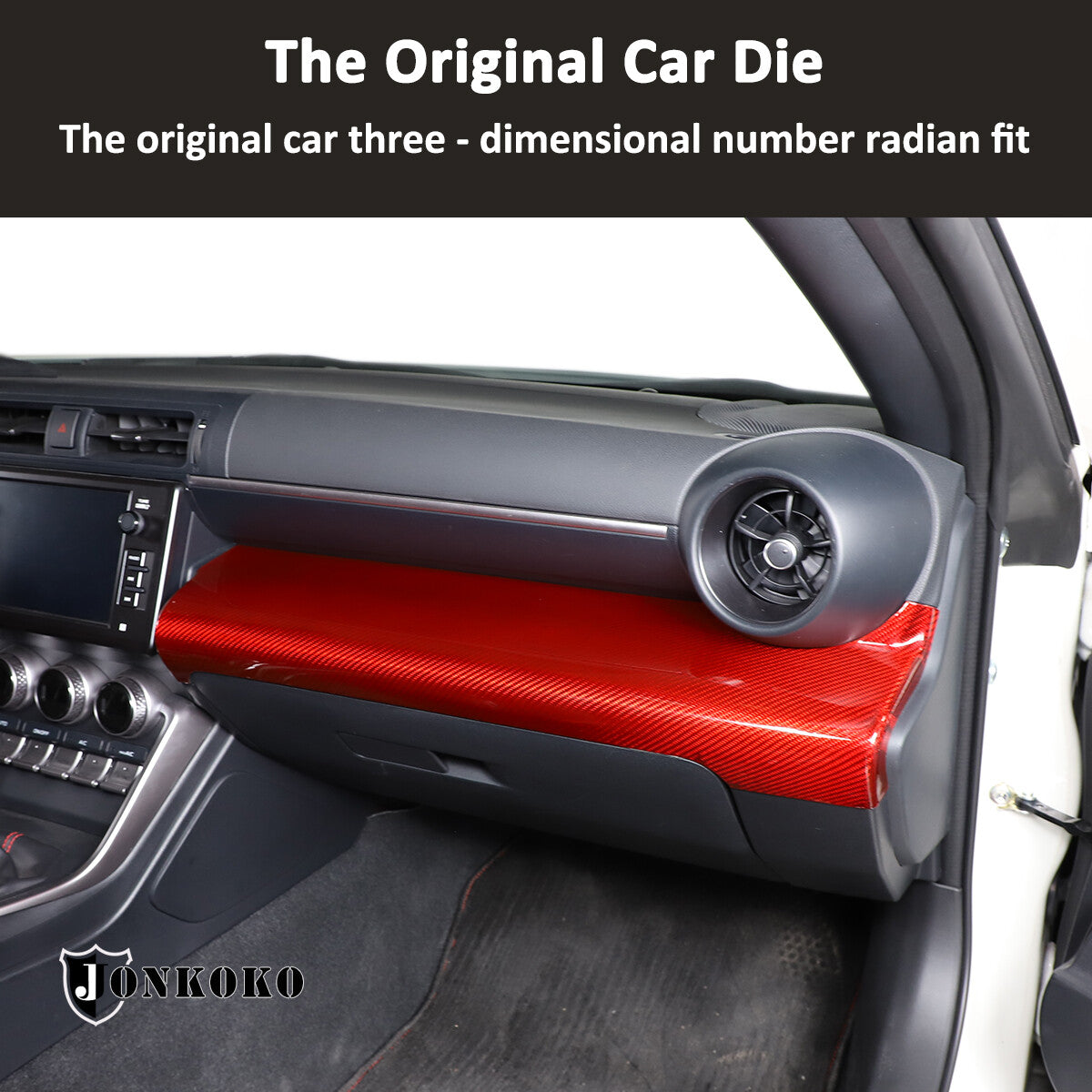 Red Real Carbon Fiber Interior Center Console Trim Set Kit For Subaru BRZ 22+ 61