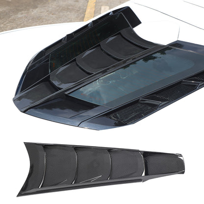 Carbon Fiber ABS Rear Split Window Applique Louver Trim For Corvette C8 Z51 20+ 18