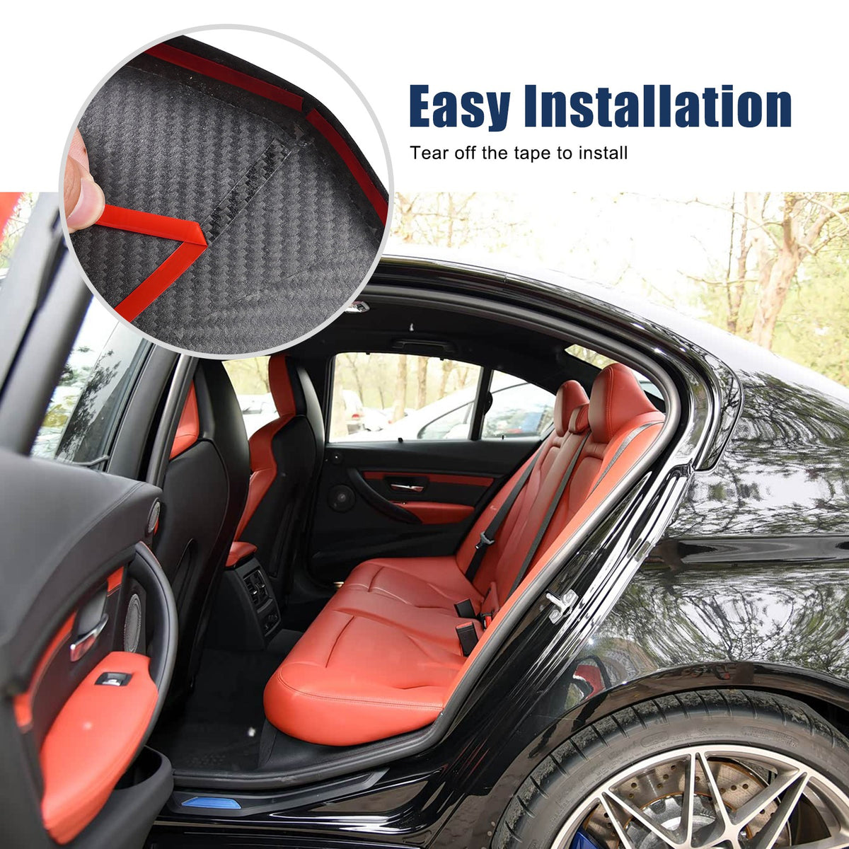 Real Carbon Fiber Rear Seat Headrest Cover For BMW M3 F80 M4 F82 F83 M2C 4