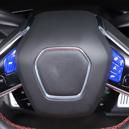 Blue Real Carbon Fiber Full Interior Set Decor Trim Kit for Corvette C8 20-25 - Variants 21-25 31