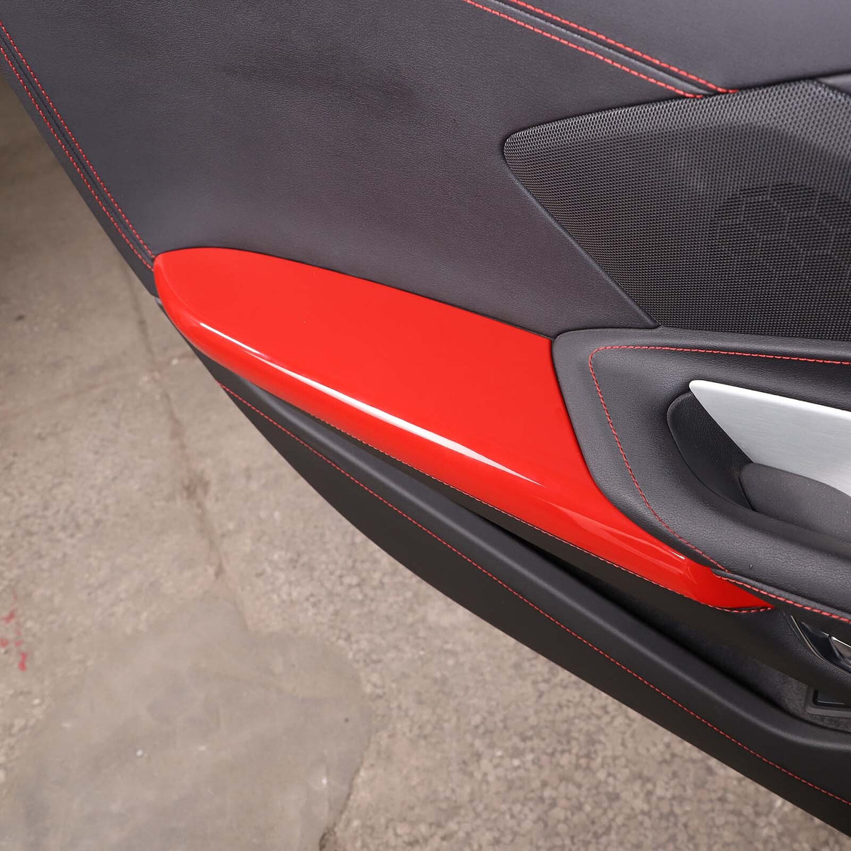 Red Full Interior Set Dash Panel Decor Cover Trim Kit For Corvette C8 2020-25 - Variants 6-10 66