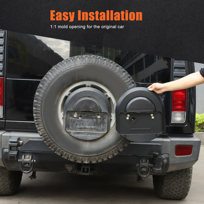 Matte Balck Rear License Plate Bracket Spare Tire Carrier For Hummer H2 03-09 4