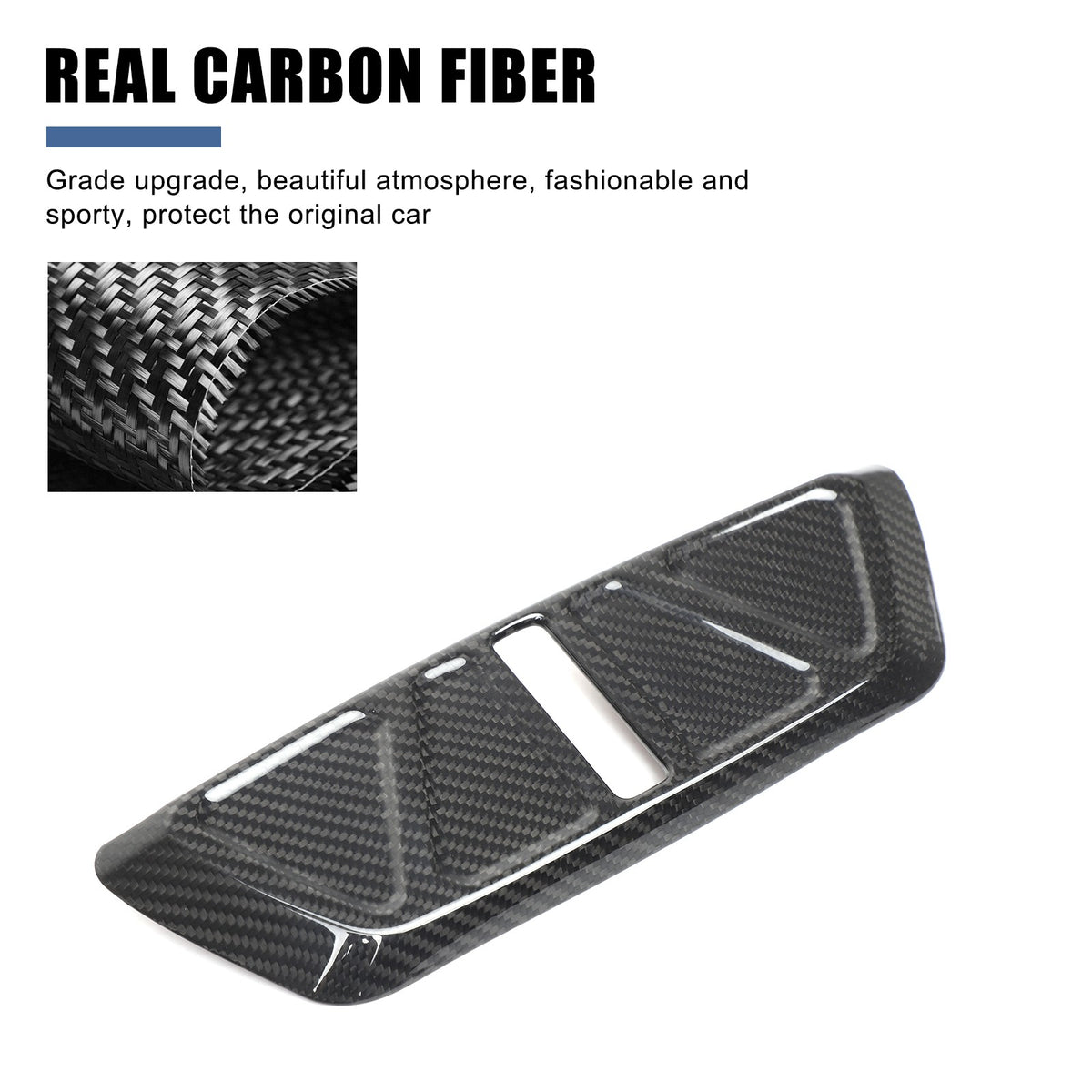 Real Carbon Fiber Trunk Lock Base Cover Trim For Corvette C8 Coupe 2020+ 13