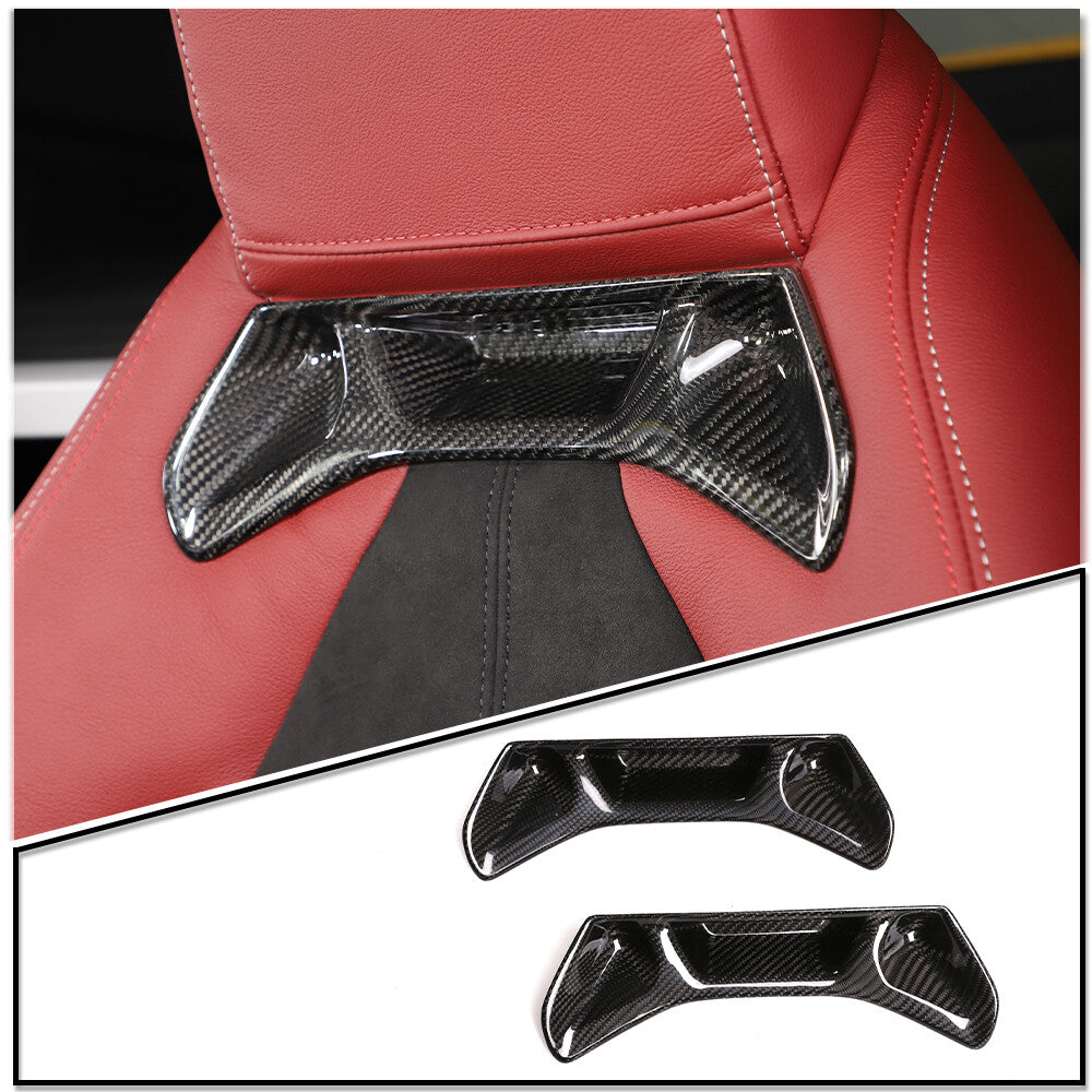 Carbon fiber Car Rear Back Seat Trim Panel Back Cover for Toyota Supra A90 19+ 1