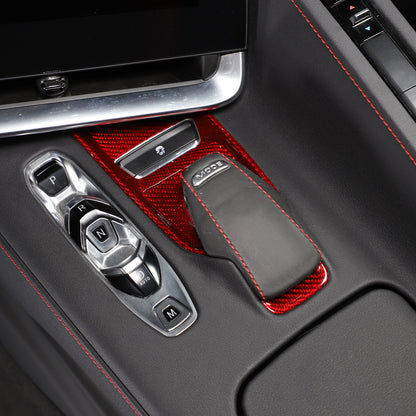 Red Real Carbon Fiber Interior Full Decor Cover Trim Kit for Corvette C8 2020-25 - Variants 11-15 3