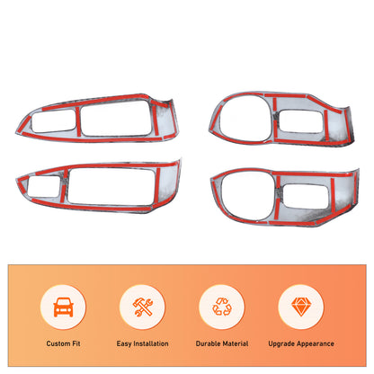 ABS Carbon Fiber Window Lift Switch Button Trim Frame For Honda Pilot 2003-2008 19