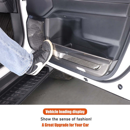 ABS Carbon Fiber Door Anti‑Kick Panel Trim For Toyota Land Cruiser LC250 24+ US 19