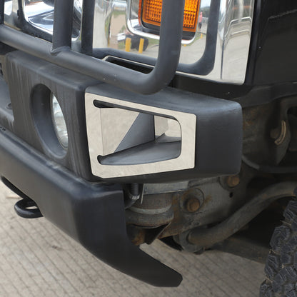 For 03-09 Hummer H2 Stainless Steel Front Bumper 4pcs Silver Accent Trim US 7