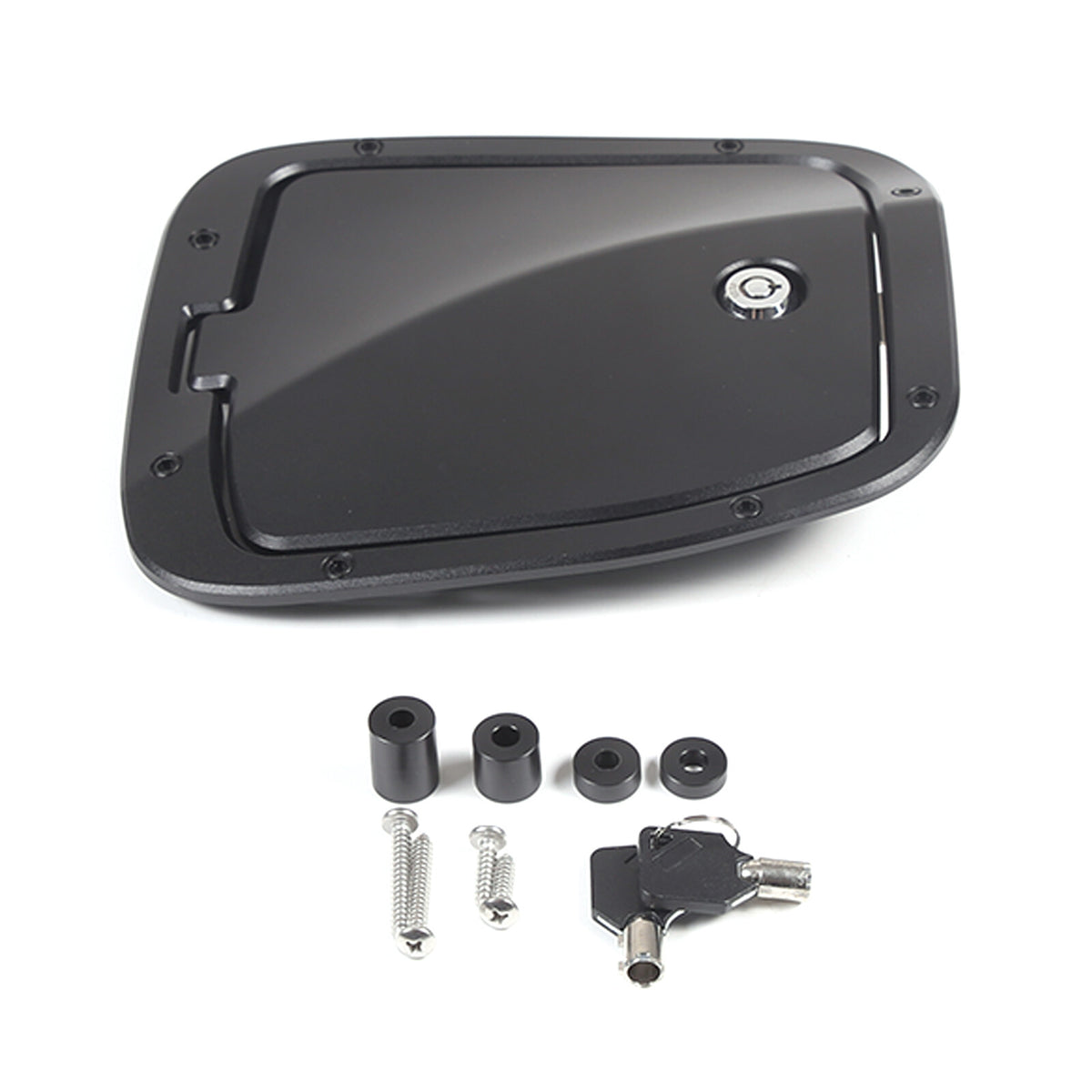 Black Door Fuel Tank Cover W/ Lock Gas Cap Tank Trim For Toyota Tacoma 16-23 US 16