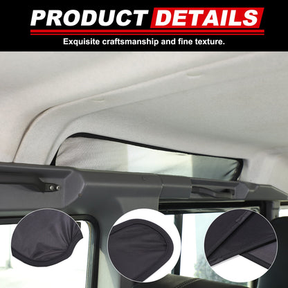 Black Memory Steel Sunroof Sunshade Cover For Land Rover Defender 2004-2018 9