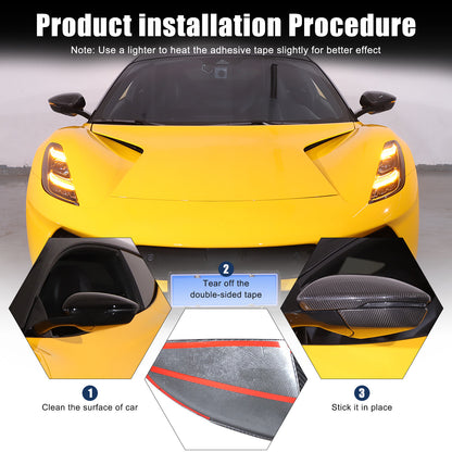 Real Carbon fiber Side Rear Mirror Cover Caps For Lotus EMIRA 2021-25 9