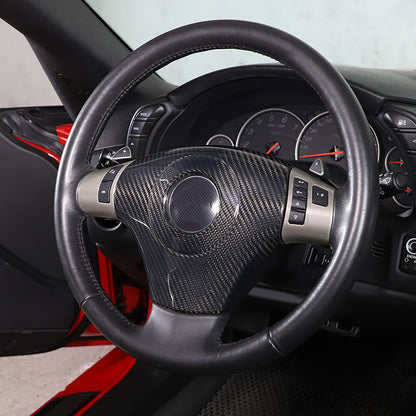 Real Dry Carbon Fiber Steering Wheel Decorative Cover Trim For Corvette C6 05-13 4