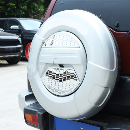 Silver Alloy Spare Tire Trim Cover Patch For Toyota FJ Cruiser 2007-21 11