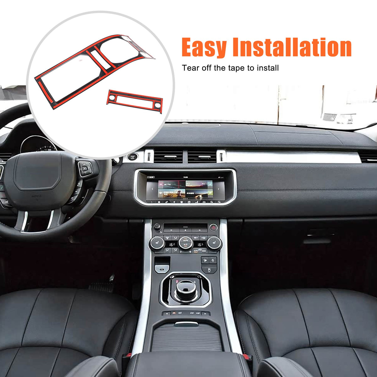 Glossy Piano Black Center Console Panel Trim For Land Rover Evoque L538 2012-18 21