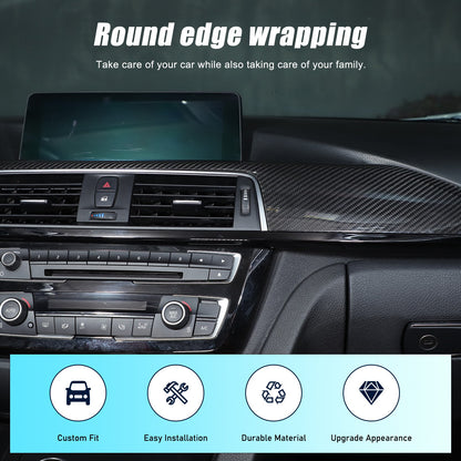 Real Carbon Fiber Central Console Dashboard Trim For BMW M3 M4 F80 F82 2014-2019 17