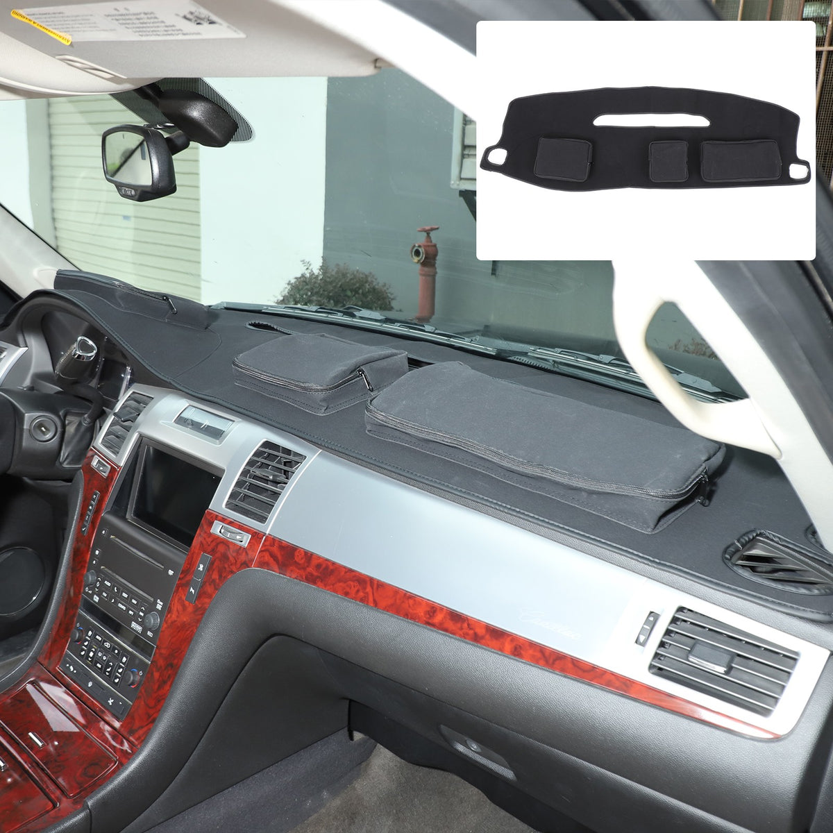 Interior Center Console Dashboard Storage Bag For Cadillac Escalade 2007-14 15