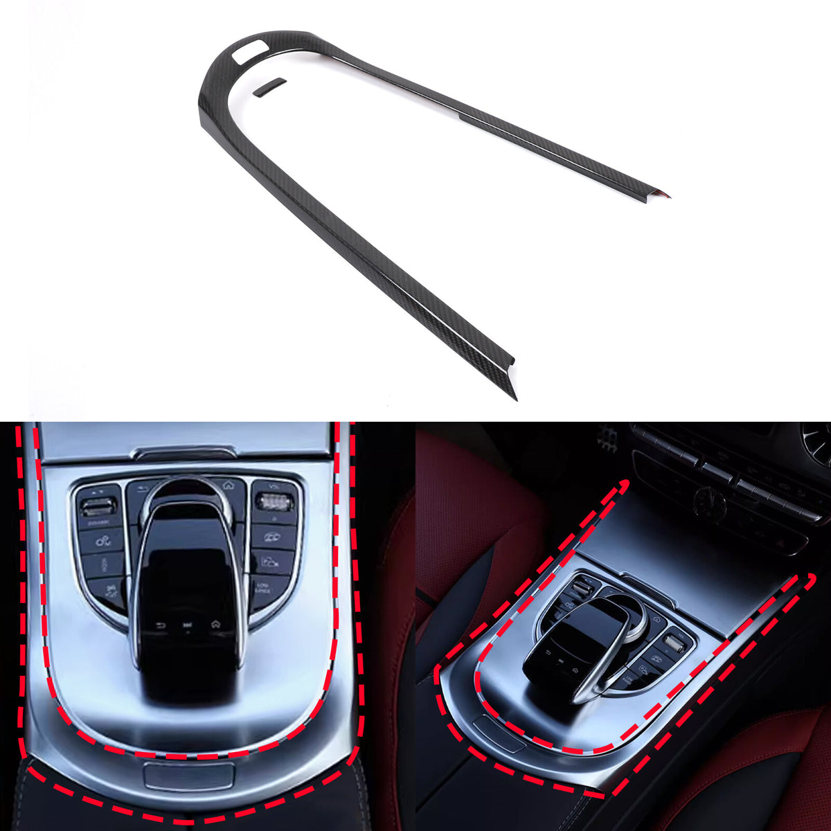 Real Carbon Fiber Center Console Gear Shift Trim For Benz G-Class W465 2025 US 2