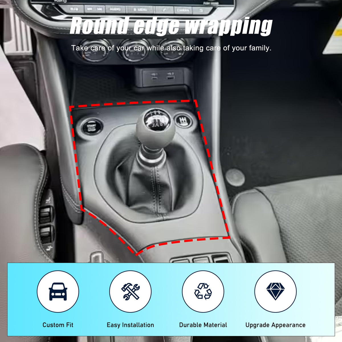 Real Carbon Fiber Center Console Gear Shift Base Trim For Nissan 400Z RZ34 MT US 6
