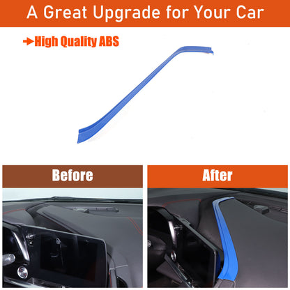 ABS Blue Interior Navigation Screen Rear Trim Cover For Corvette C8 2020-2025 14