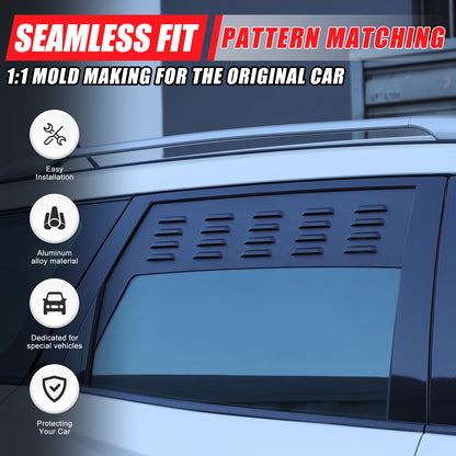 Rear Door Window Louver Air Vent Panel Trim Cover For Nissan Pathfinder 2013-18 12