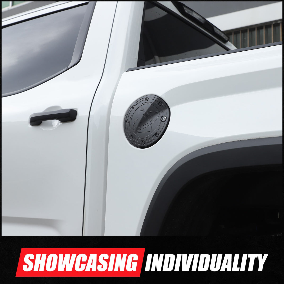 Steel Locking Fuel Door Black Gas Tank Cap Cover Lock Key For Toyota Tundra 22+ 12