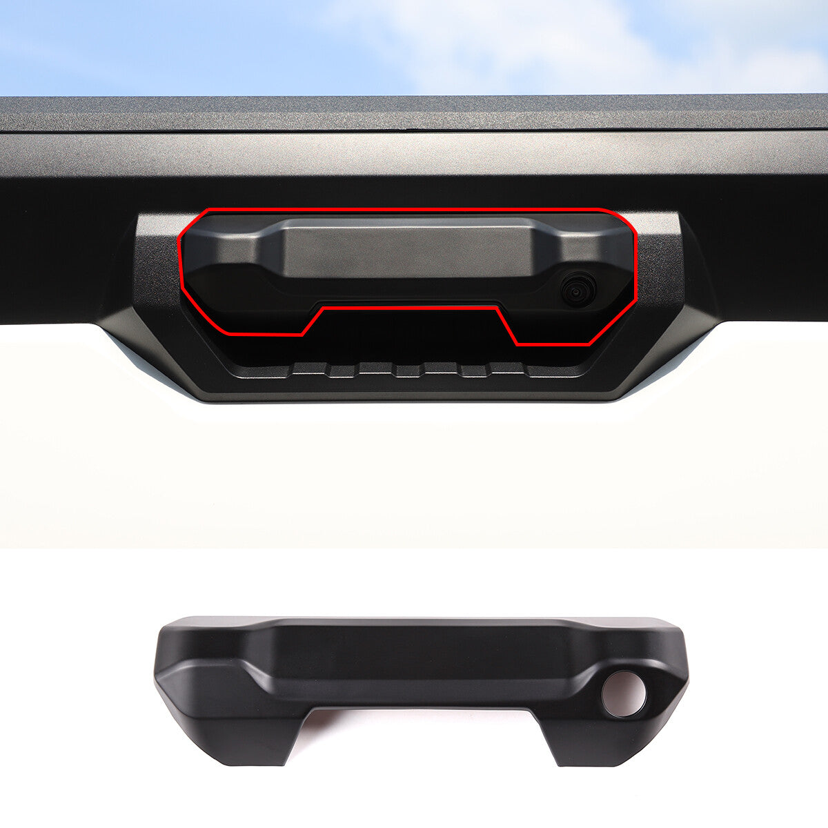 5pcs Matte Black Door Handle Cover & Tailgate Trim For Toyota Tundra 2022-2026 8