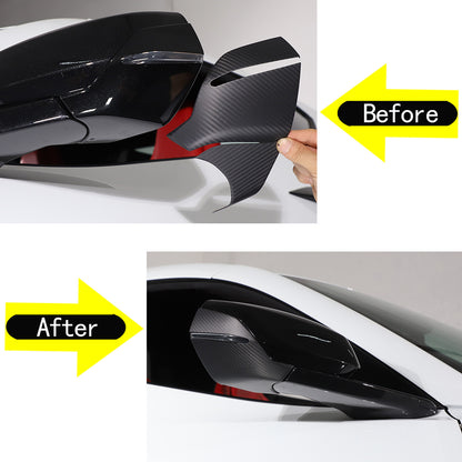 For C8 Corvette Z51 Z06 20-26 Matte Carbon Fiber Side Mirror Cover Lower Base 10