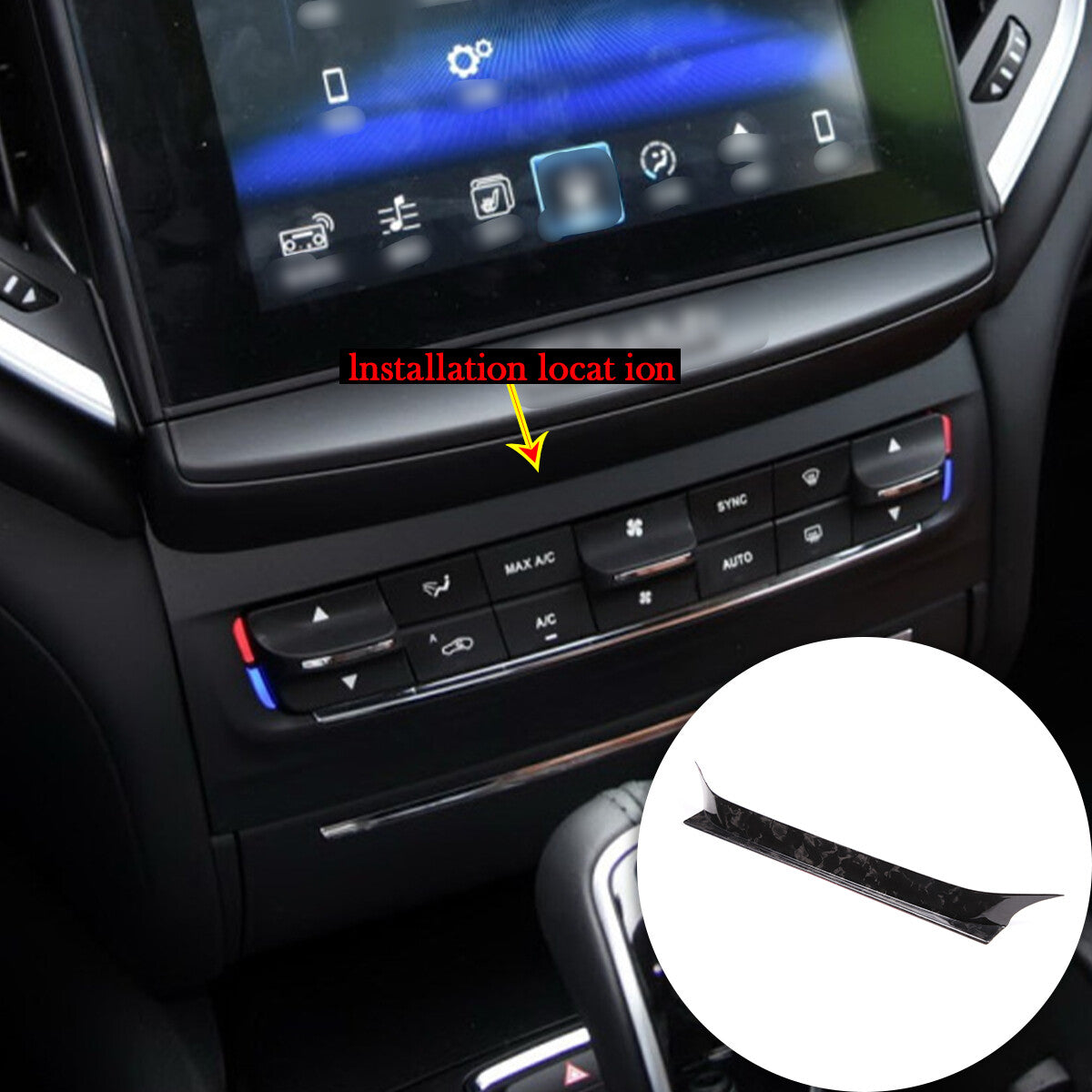Forged Carbon Air Condition Switch Panel Upper Trim For Maserati Ghibli 2014-15 3