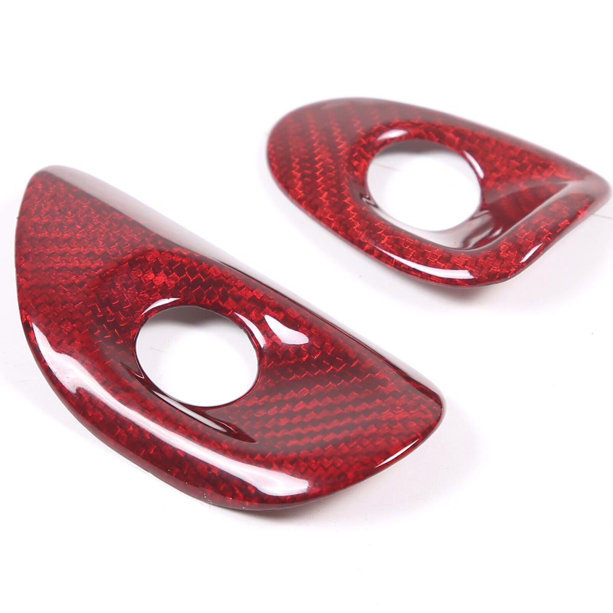Red Carbon Fiber Interior Door Switch Button Trim Cover For Corvette C6 2005-13 8