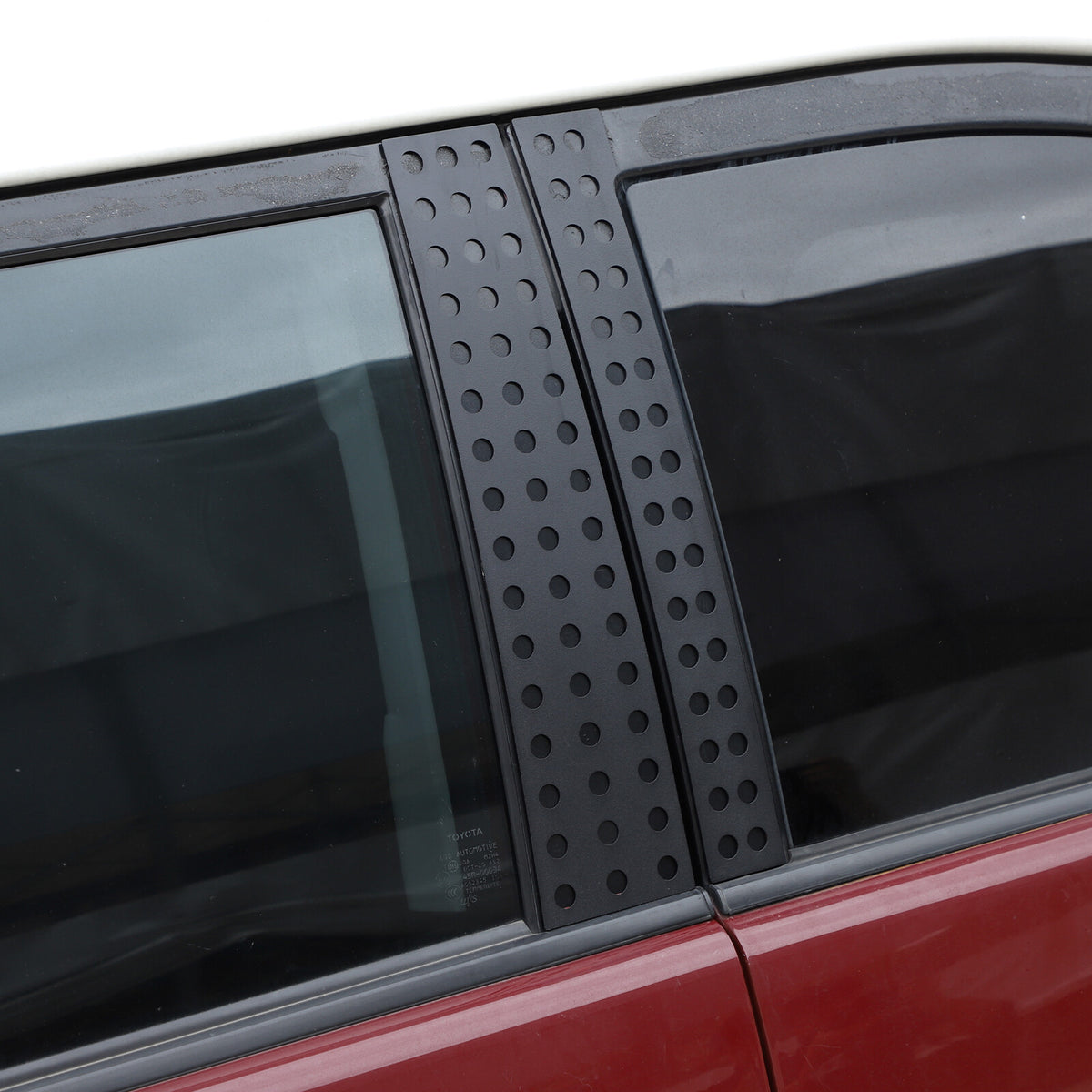 Black Aluminum Alloy Window Center Pillar Trim Panel For Toyota FJ Cruiser 07-21 22