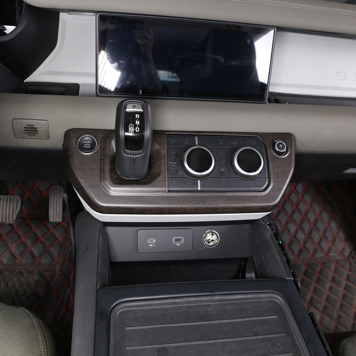 Grain Air Condition Console Gear Panel Cover Trim For Land Rover Defender 90 110 6