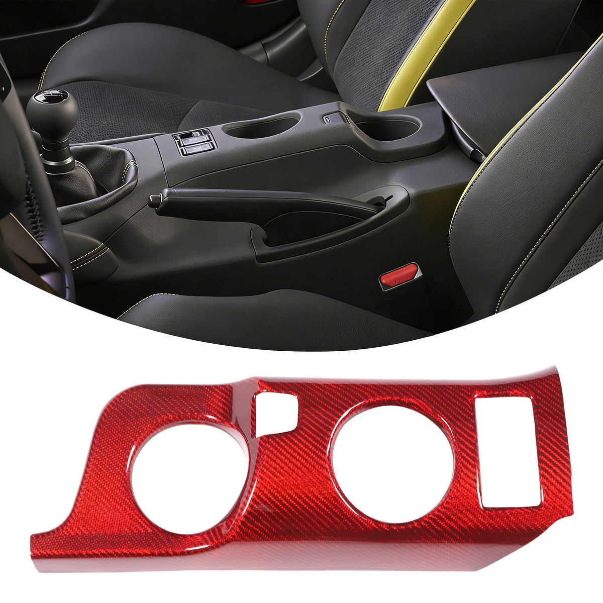 Red Real Carbon Fiber Interior Center Console Trim For Nissan Z 400Z RZ34 2023+ 2