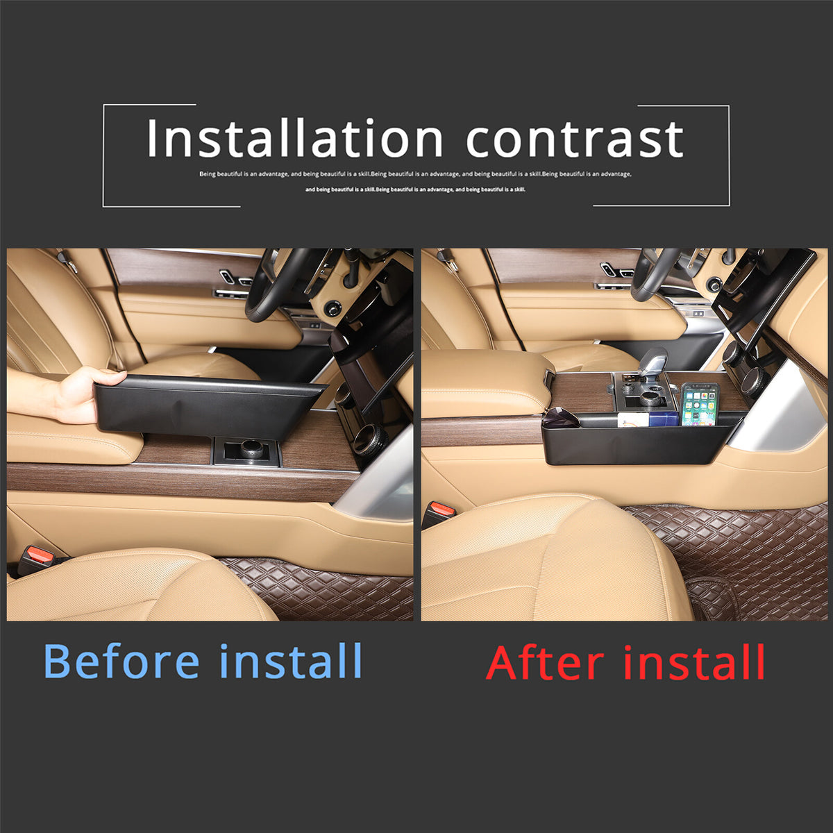 Center Console Gear Shift Side Storage Box Tray For Range Rover Vogue 23-24 18