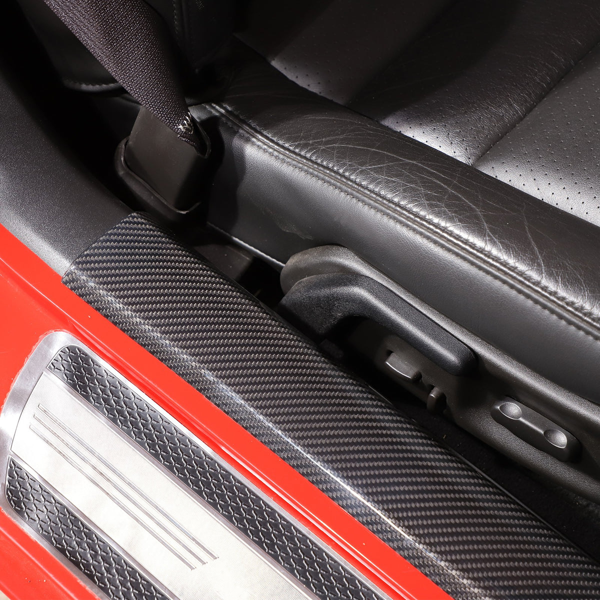 Real Carbon Fiber Built In Scuff Door Sill Bar Plate For Corvette C6 2005-2013 16