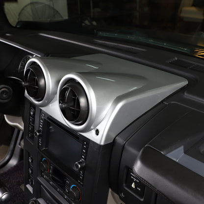 For Hummer H2 03-09 Dashboard Center Air Vent Panel Cover Trim Silver 4