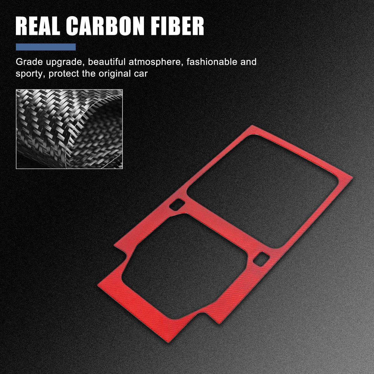 Real Carbon Fiber Console Water Cup Panel Trim For LR Defender L663 110 2020-23 21
