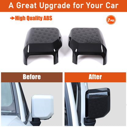 Glossy Black Rearview Mirror Trim For Toyota Land Cruiser Prado LC250 24+ US 4