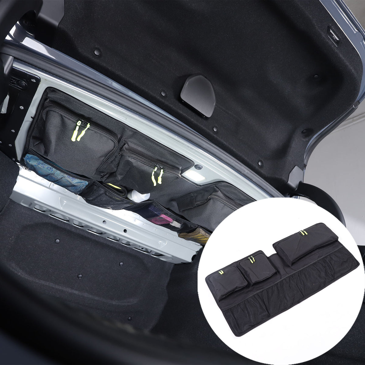 Black Rear Trunk Hanging Storage Bag Organizer For BMW 5 Series G60 i5 2024+ 7