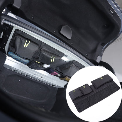 Black Rear Trunk Hanging Storage Bag Organizer For BMW 5 Series G60 i5 2024+ 7