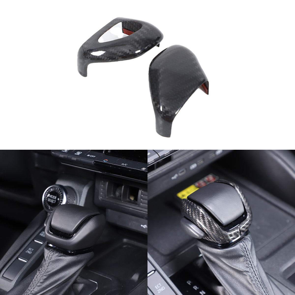 Real Carbon Fiber Center Gear Shift Knob Trim For Toyota Land Cruiser LC250 24+ 12