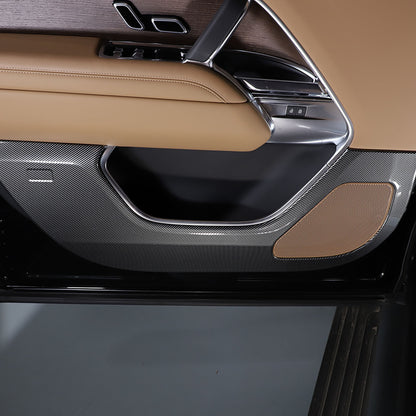 ABS Carbon Fiber Door Anti-kick Panel Trim For LR Range Rover Vogue 2023-2024 9