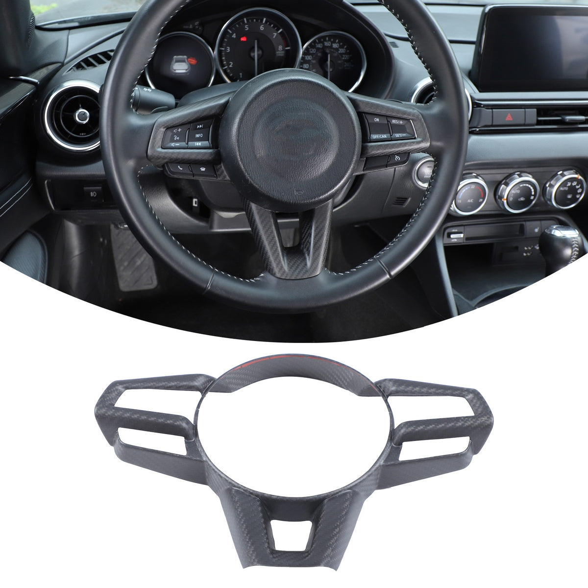 Matte Real Dry Carbon Fiber Interior Full Trim For Mazda MX-5 Miata 2016-2026 2