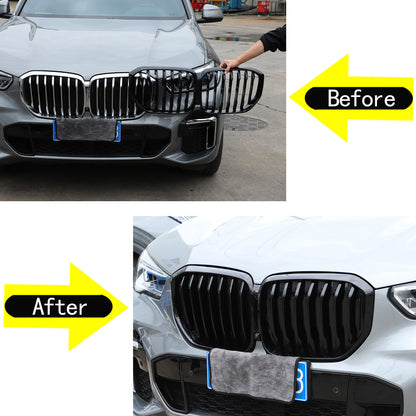 Replace Glossy Black Front Kidney Grille For BMW X5 G05 2019-2022 2023 4