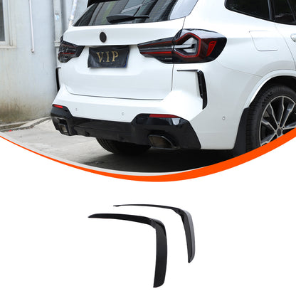 Glossy Black Front & Rear Bumper Trim Set For BMW X3 X4 G01 G02 M Sport 2022+ 4